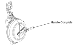 Fluid Rower E216 E316 Handle & Cord Rope