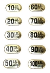 Gold Padded Aluminum Sticker Sets for Dumbbells