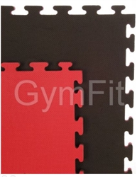 Black and Red 40mm Jigsaw Interlocking Mats 1m x 1m x 20mm
