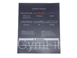 Life Fitness 9500 Next Gen Workout Profiles Console Decal
