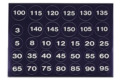 Weight Stack Decal White Numbers. Black Background
fits most standard stack plates
