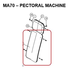 Back Pad MA70 Technogym Pectoral  Element Range