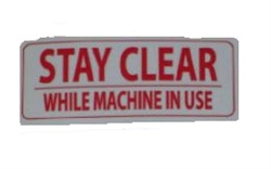 Life Fitness Decal Stay Clear Warning